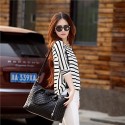 Women's PU Leather Quilted Check Pattern Twin Zipper Shoulder Bag Totes  