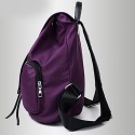 Women Nylon Bucket Backpack / School Bag / Travel Bag - Purple / Blue / Red / Black
