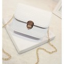 Women PU Sling Bag Shoulder Bag - White / Gold / Silver / Black  