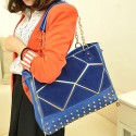 Women-Casual / Office & Career / Shopping-PU-Tote-Blue / Red / Black  